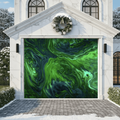 Emerald Flux | Abstract Garage Door Covers