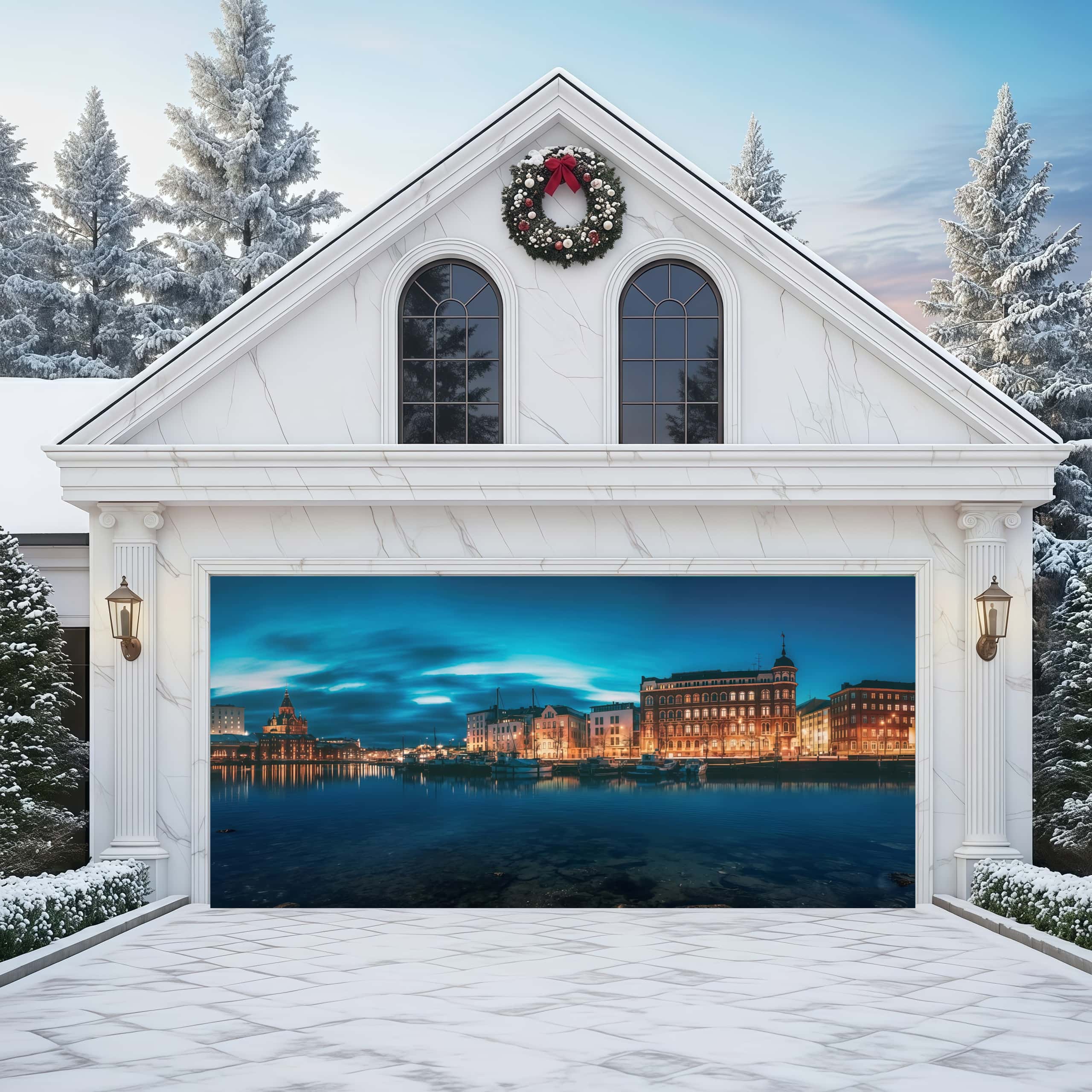 Helsinki, Finland | Landscape Garage Door Cover