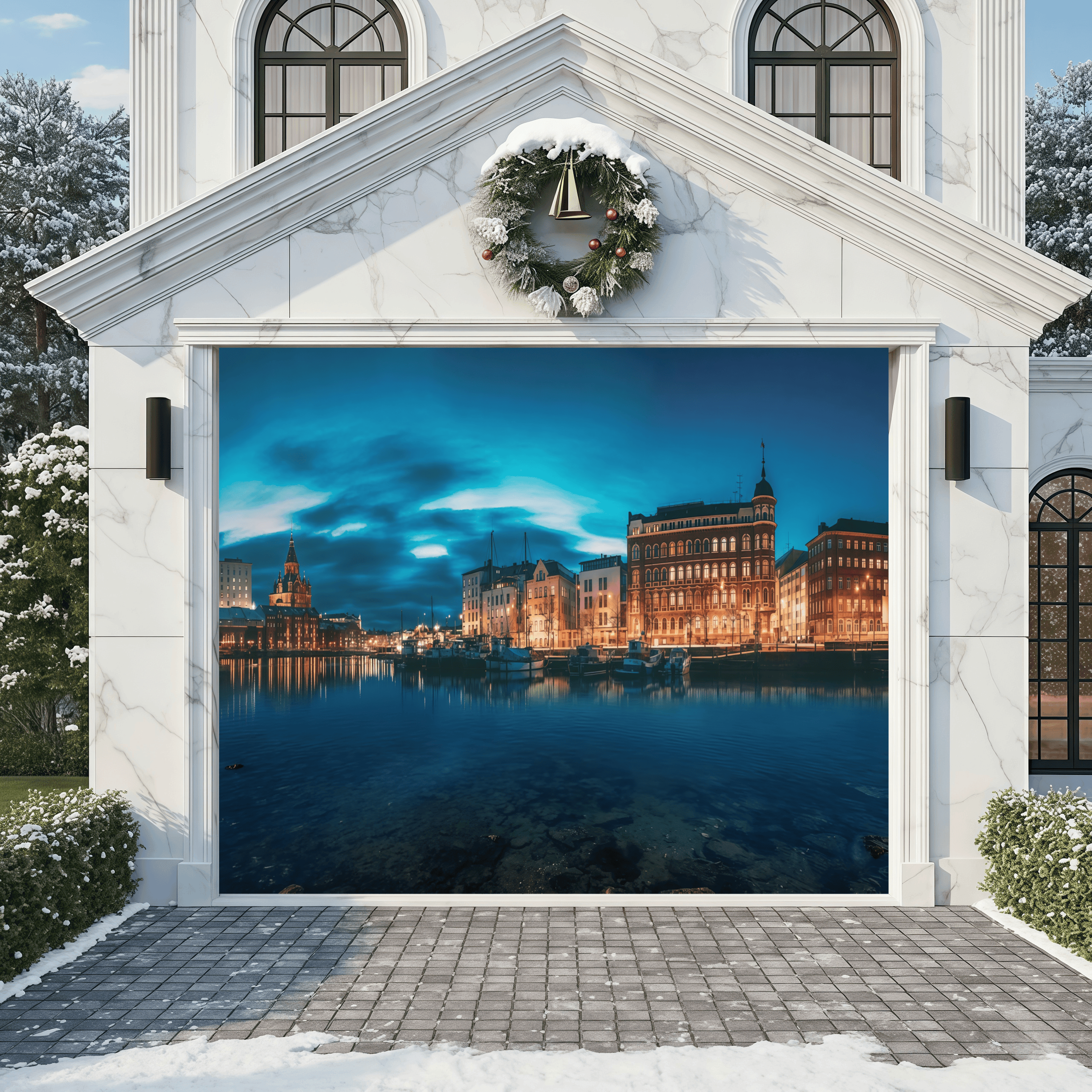 Helsinki, Finland | Landscape Garage Door Cover