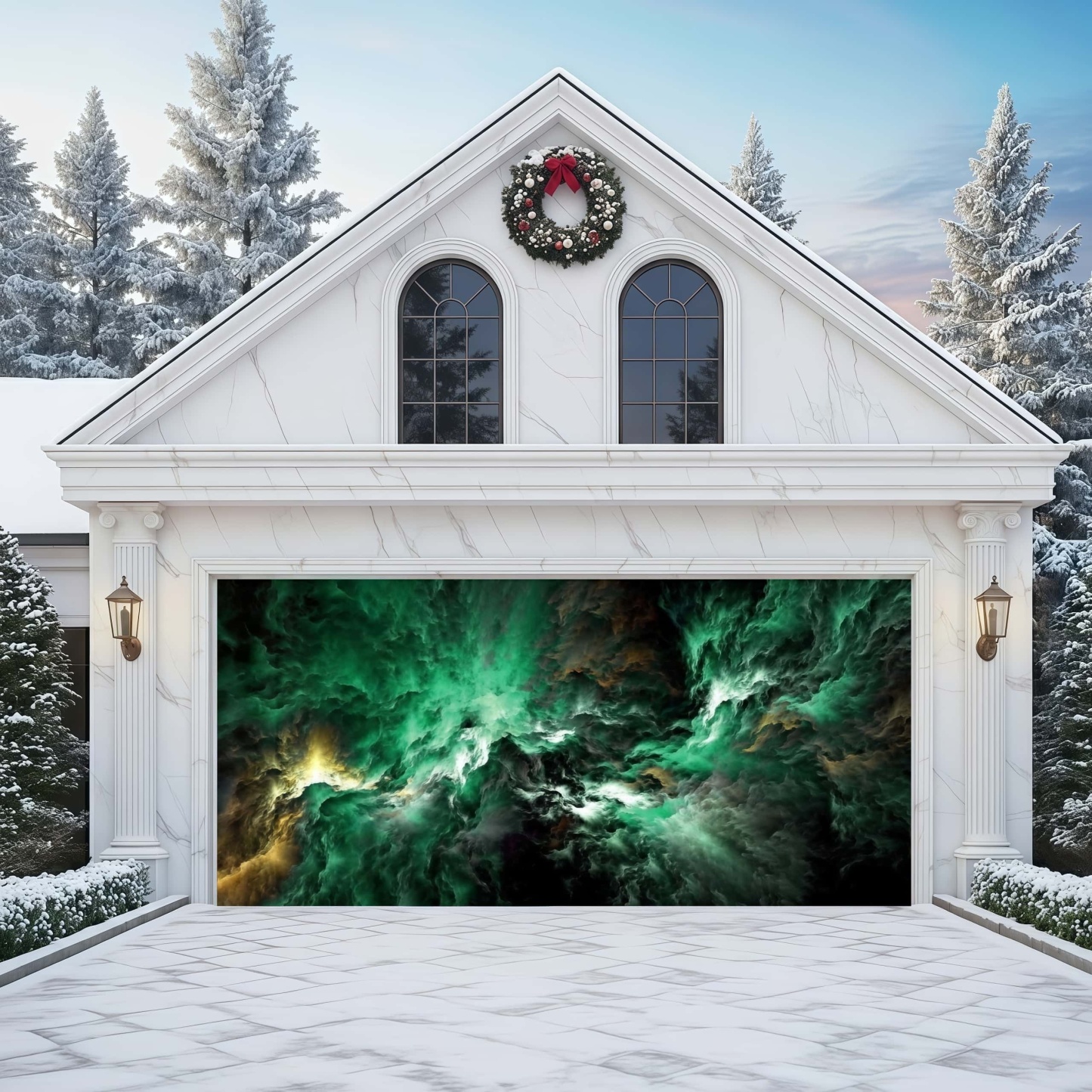 Jade Nebula | Abstract Garage Door Covers