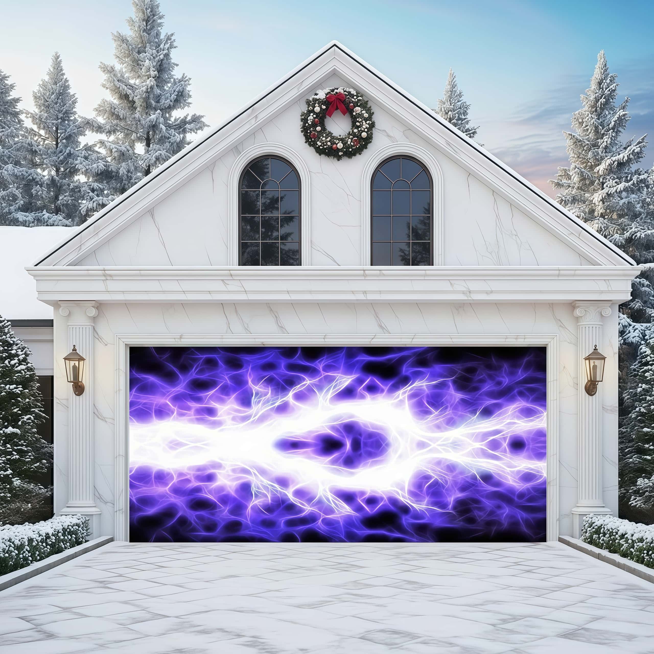 Violet Pulse | Abstract Garage Door Covers