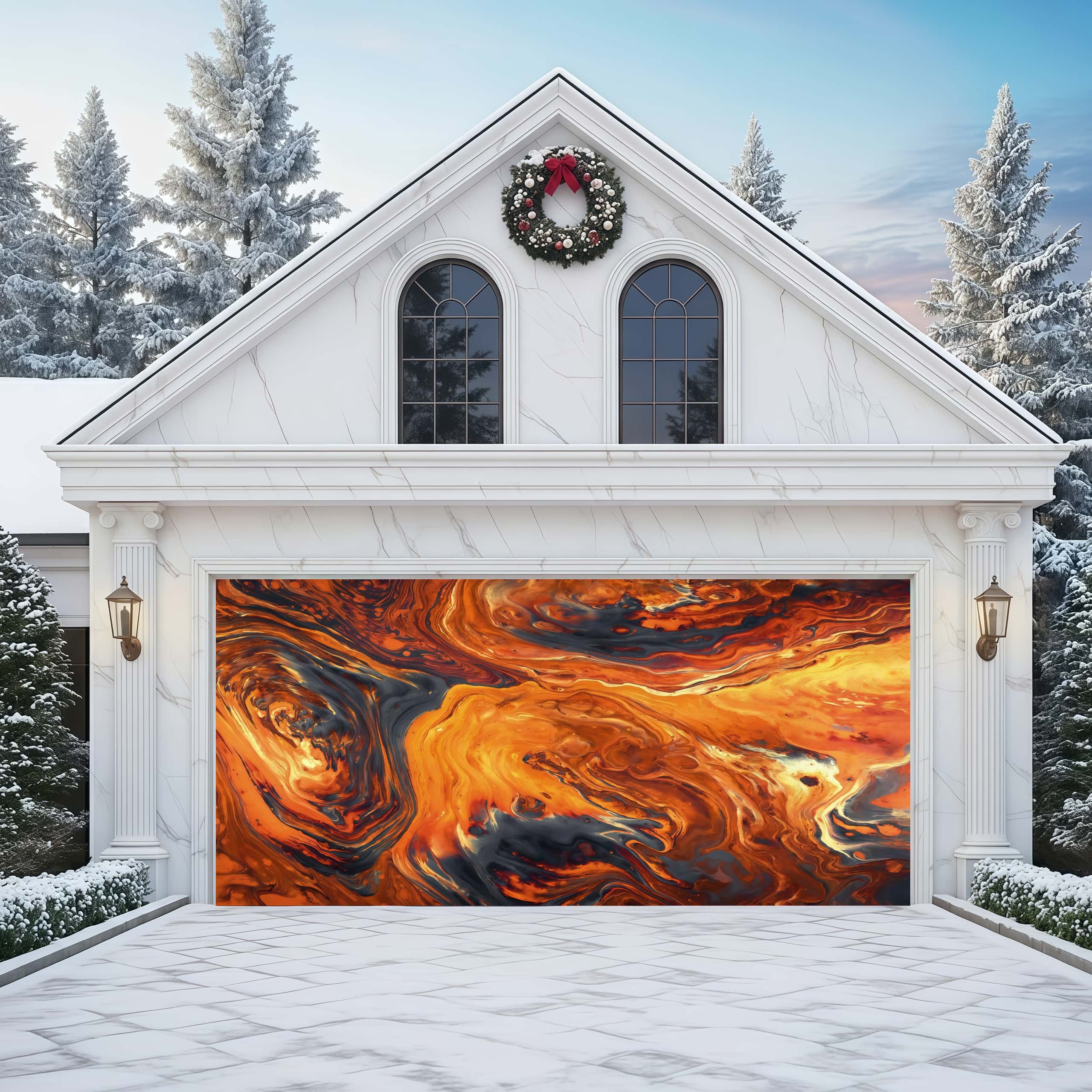 Magma Surge | Abstract Garage Door Covers