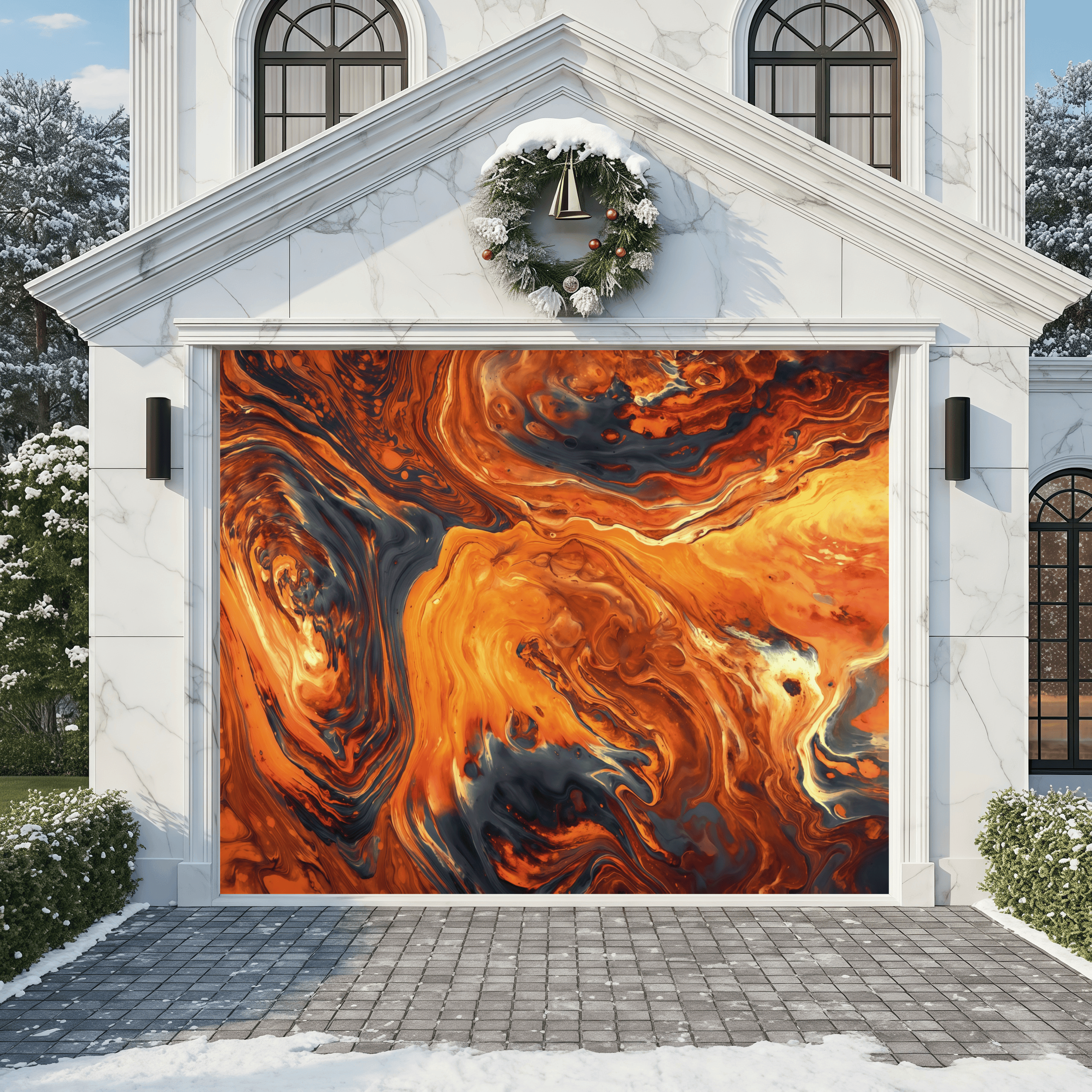 Magma Surge | Abstract Garage Door Covers