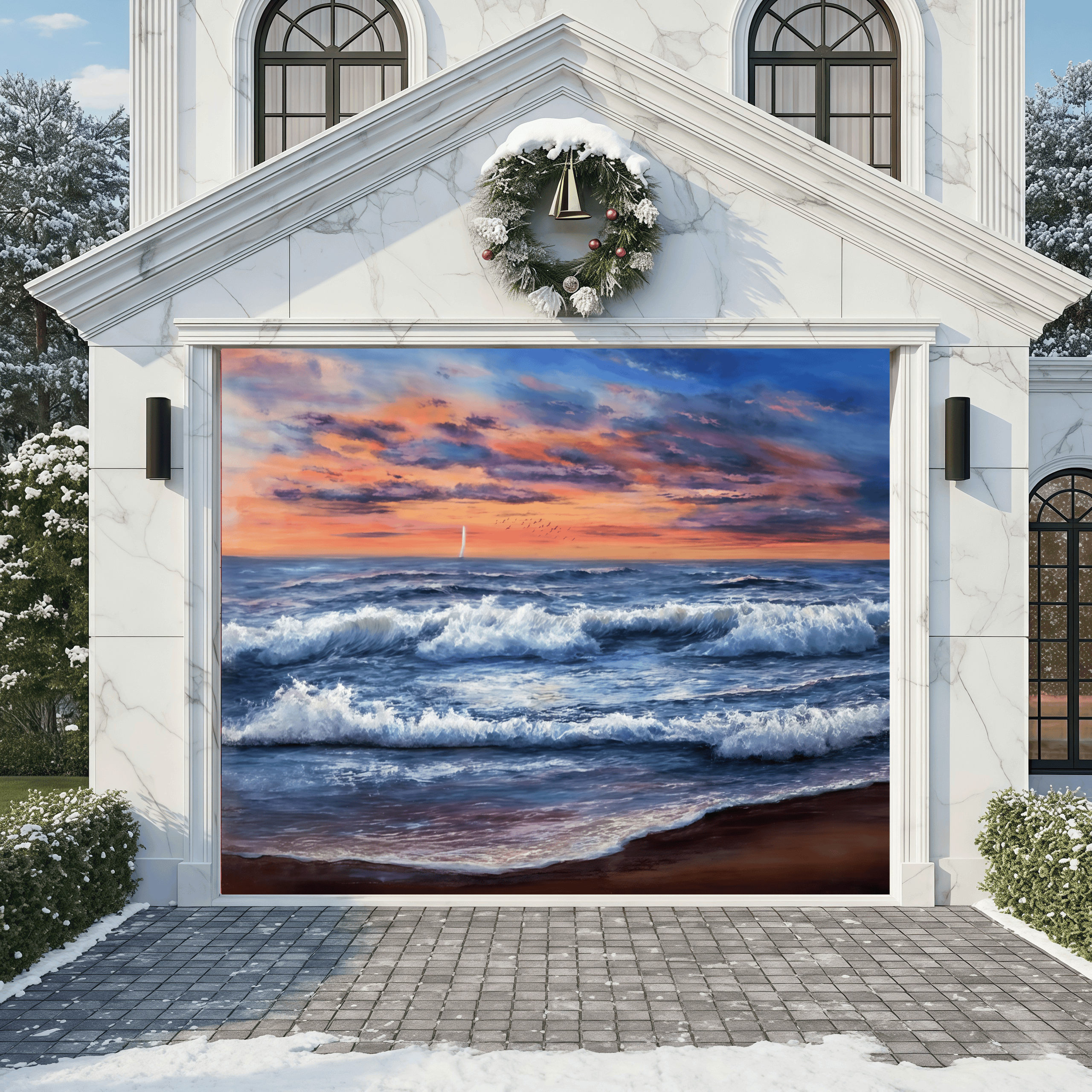 Ocean Waves | Landscape Garage Door Cover