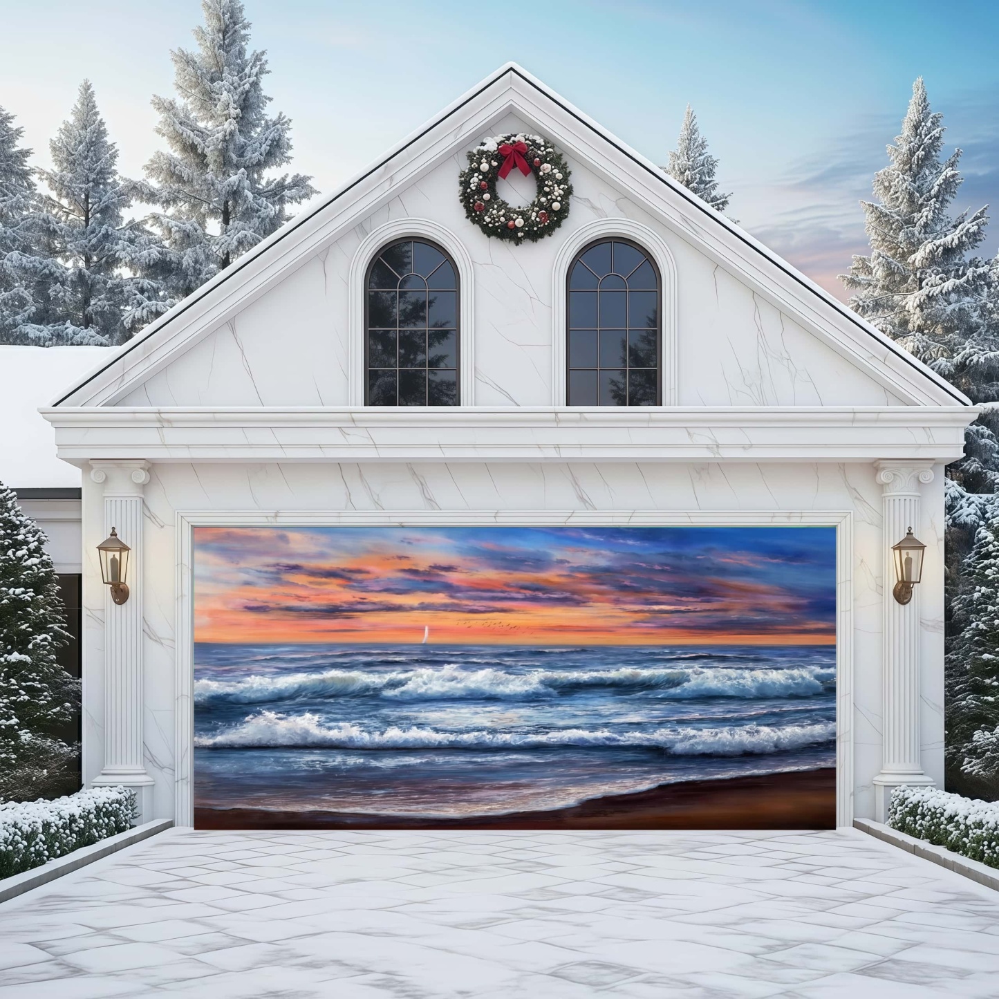 Ocean Waves | Landscape Garage Door Cover