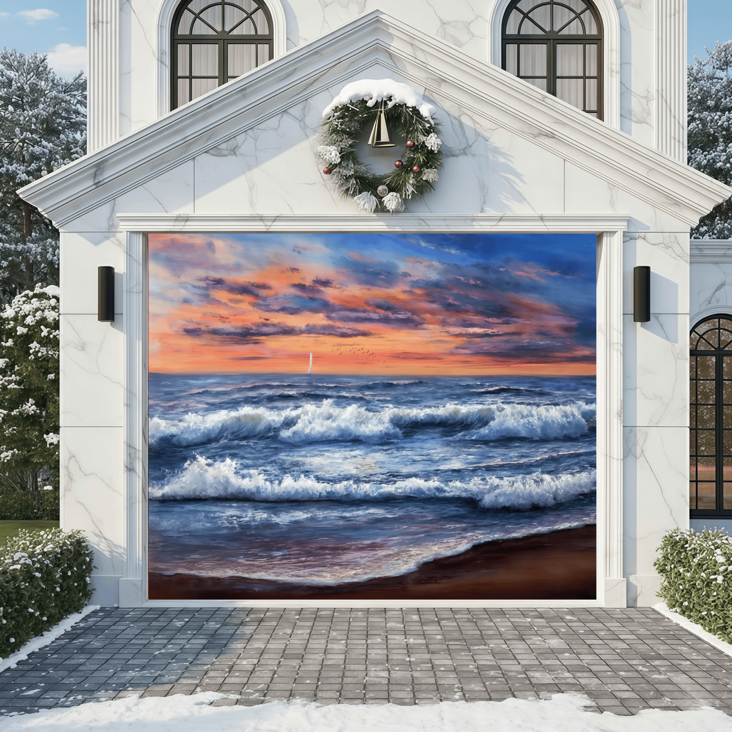 Ocean Waves | Landscape Garage Door Cover