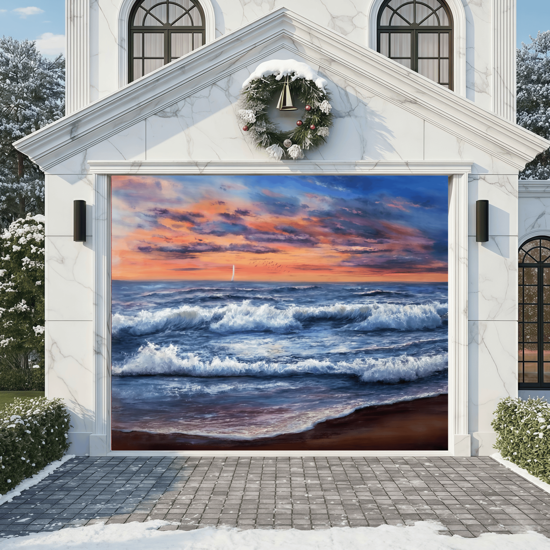Ocean Waves | Landscape Garage Door Cover
