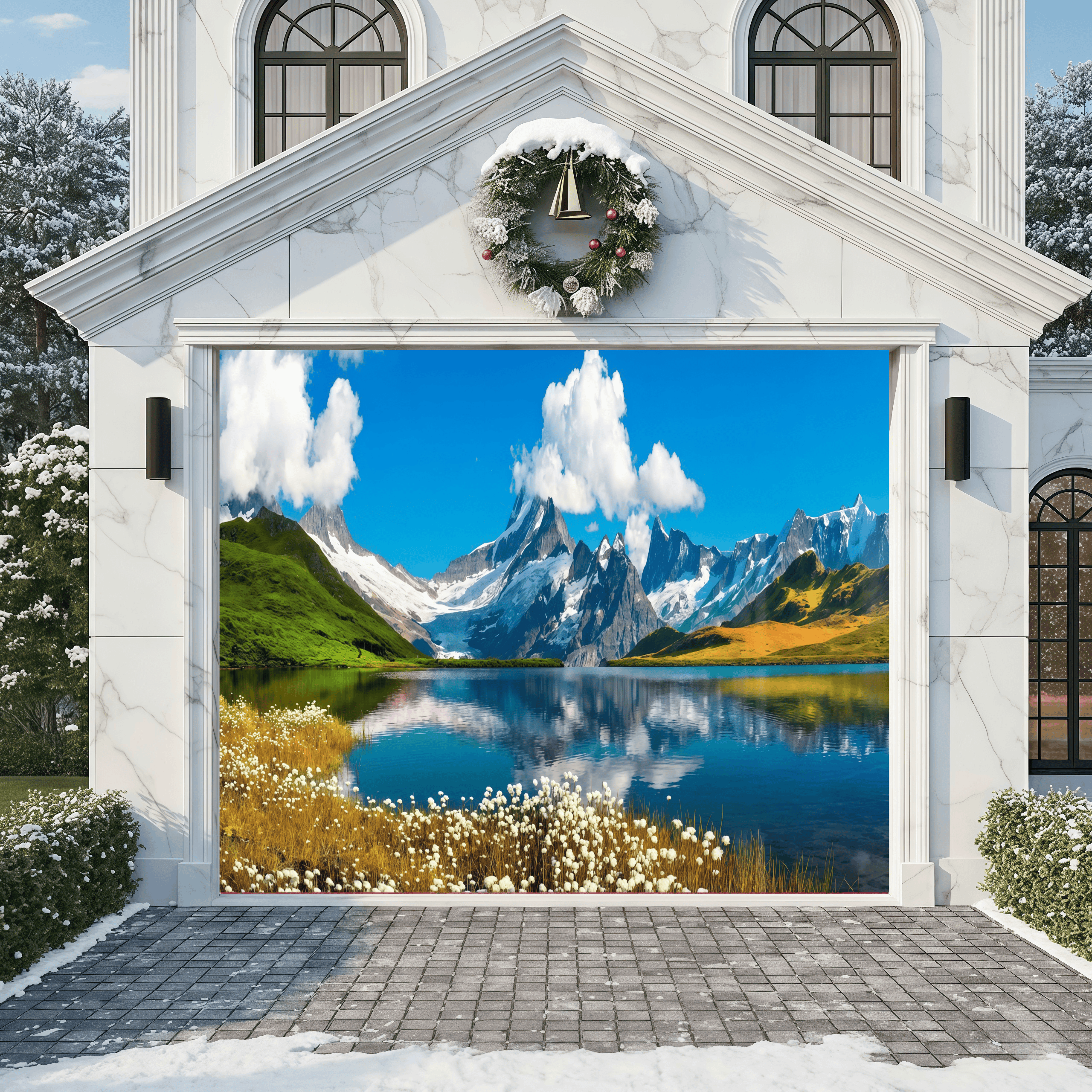Peaks Eiger, Jungfrau-Switzerland | Landscape Garage Door Cover