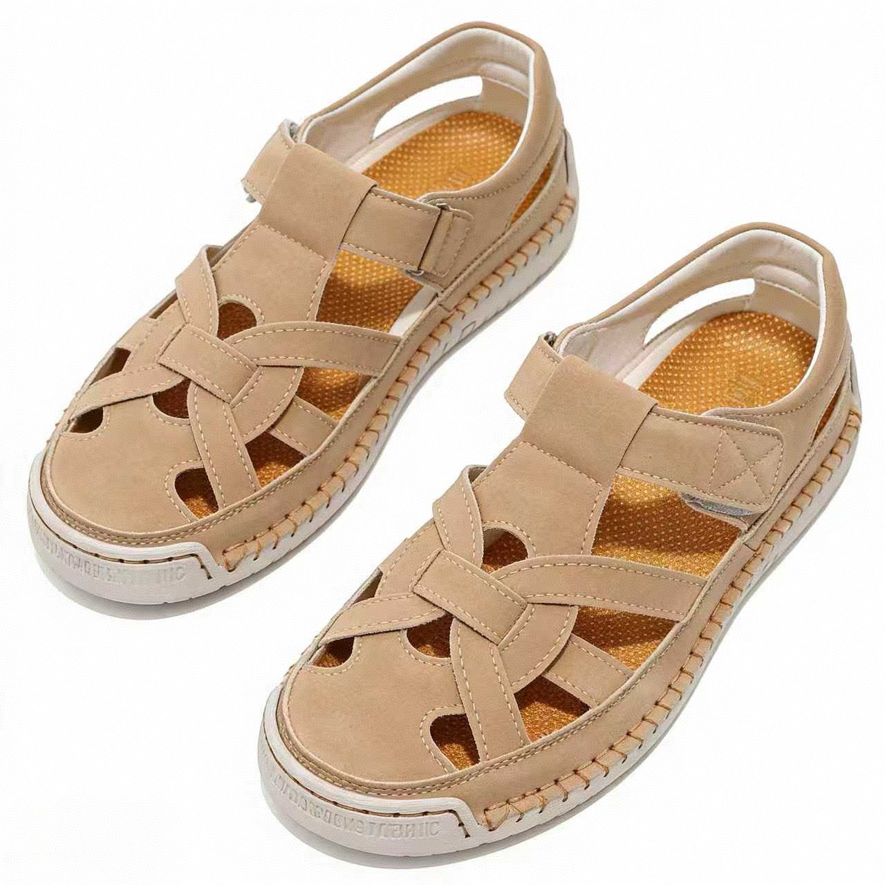 Women's woven soft-soled lightweight non-slip beach sandals