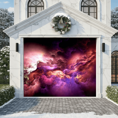 Violet Nebula | Abstract Garage Door Covers