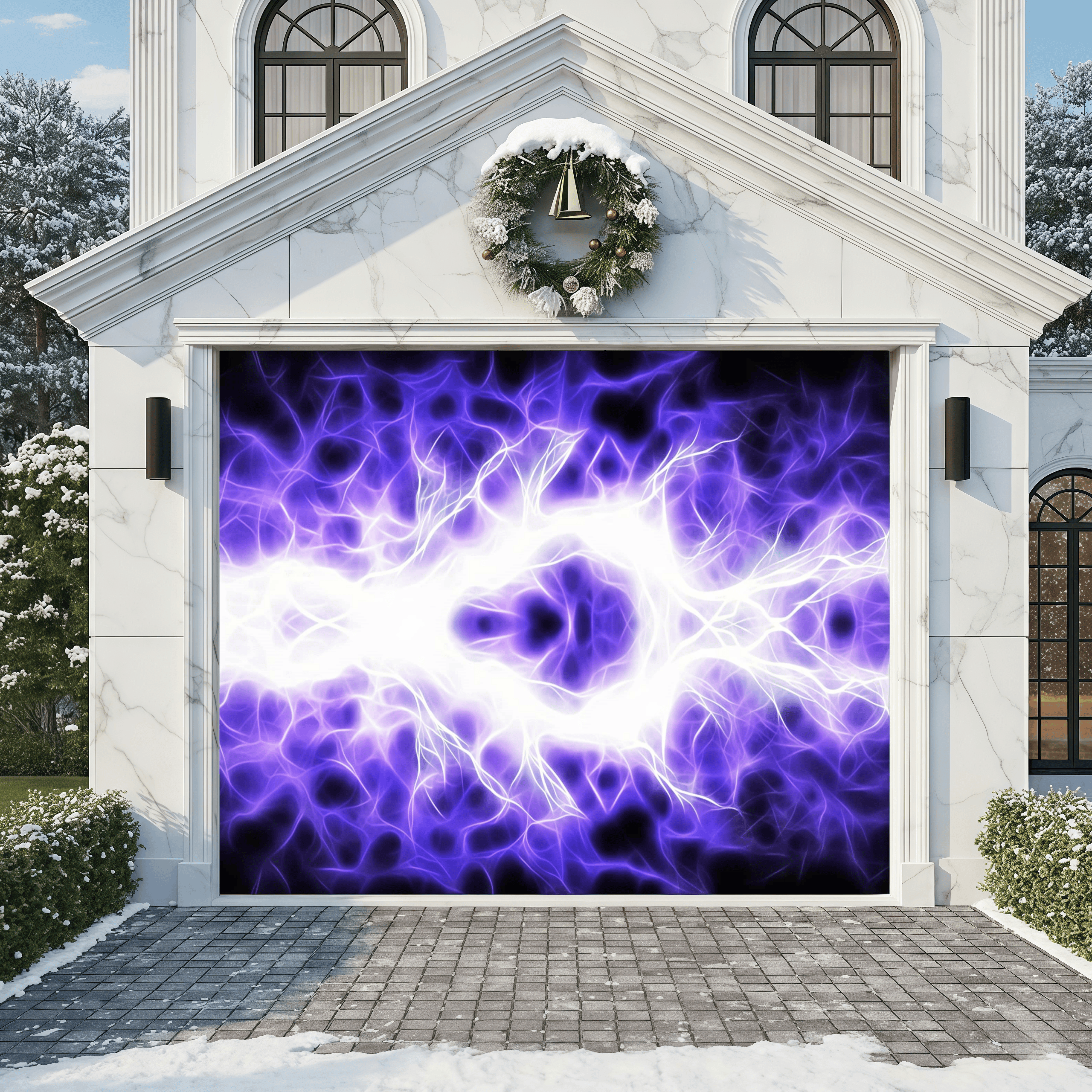 Violet Pulse | Abstract Garage Door Covers