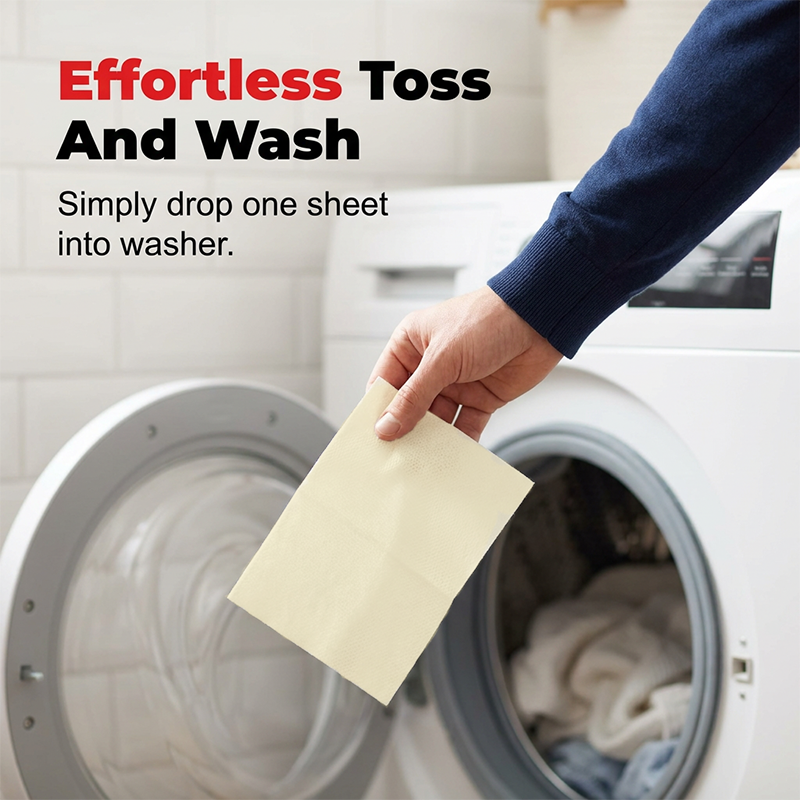 🔥💥 Deep Cleaning Laundry Whitening Sheets ✨🧺 Powerful Stain Remover Brightening Fabric Laundry Cleaning Sheets