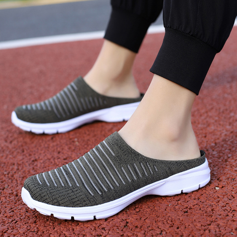 MEN'S BREATHABLE COMFORTABLE LIGHT HALF SLIPPERS