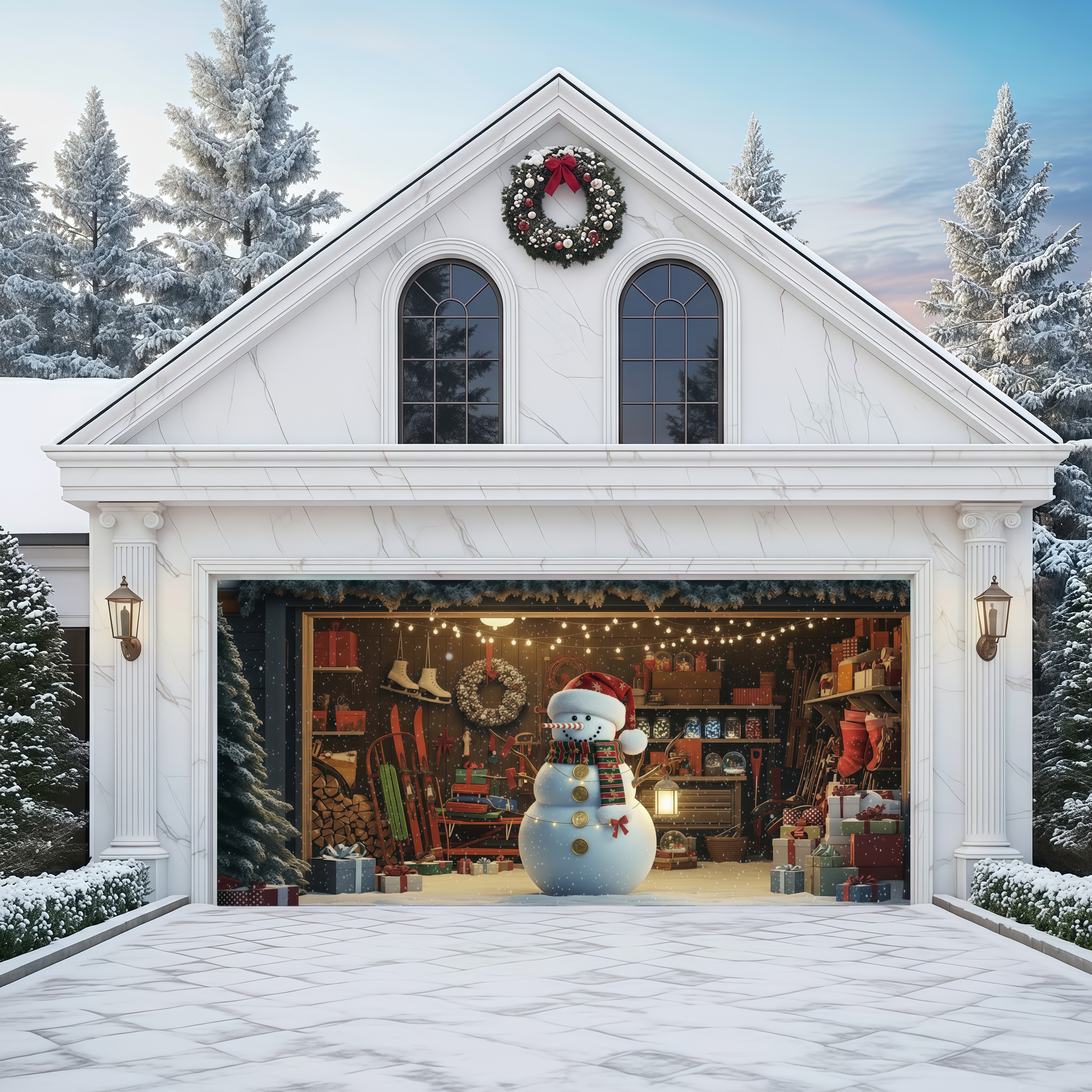 Snowman Baby | Christmas Garage Door Cover