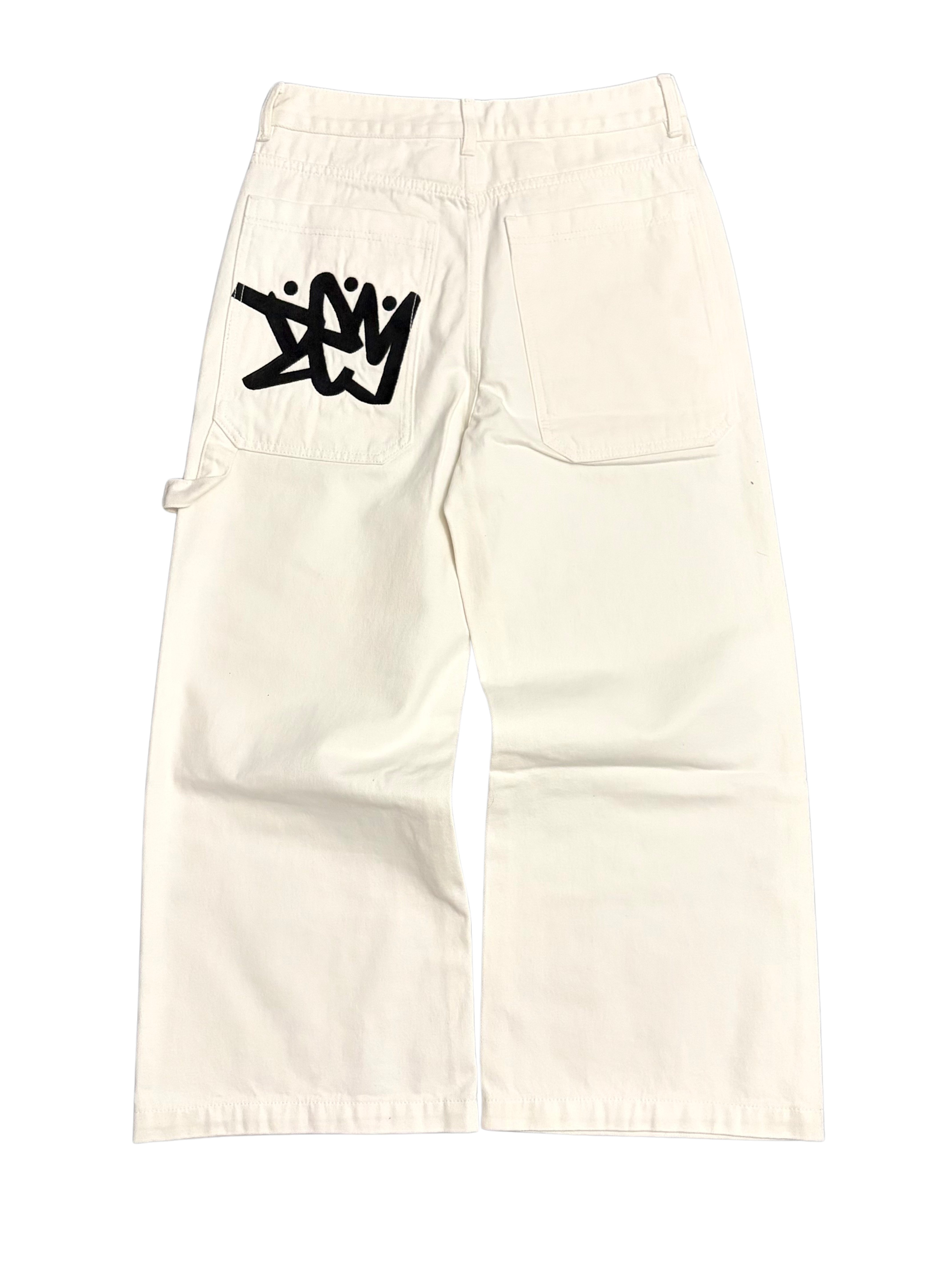 PRE-ORDER | BAGGY WHITE JEANS