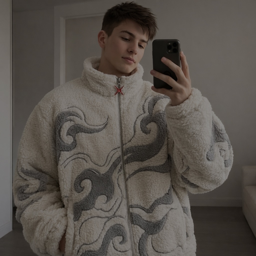 Luffy Gear 5 Sherpa Fleece Jacket