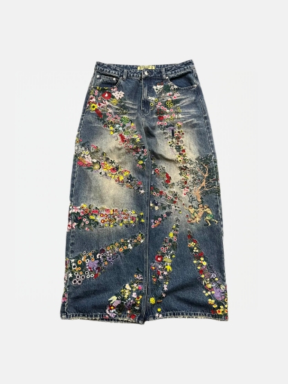 GUARDIAN OF EDEN EMBROIDERED DENIM