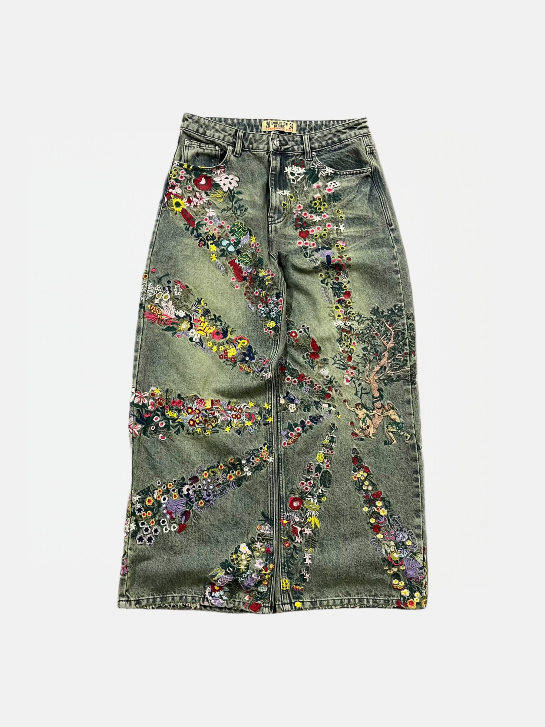 GUARDIAN OF EDEN EMBROIDERED DENIM