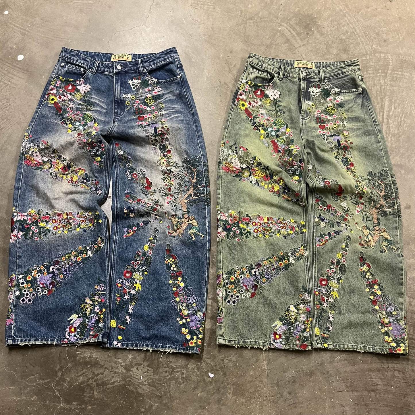 GUARDIAN OF EDEN EMBROIDERED DENIM