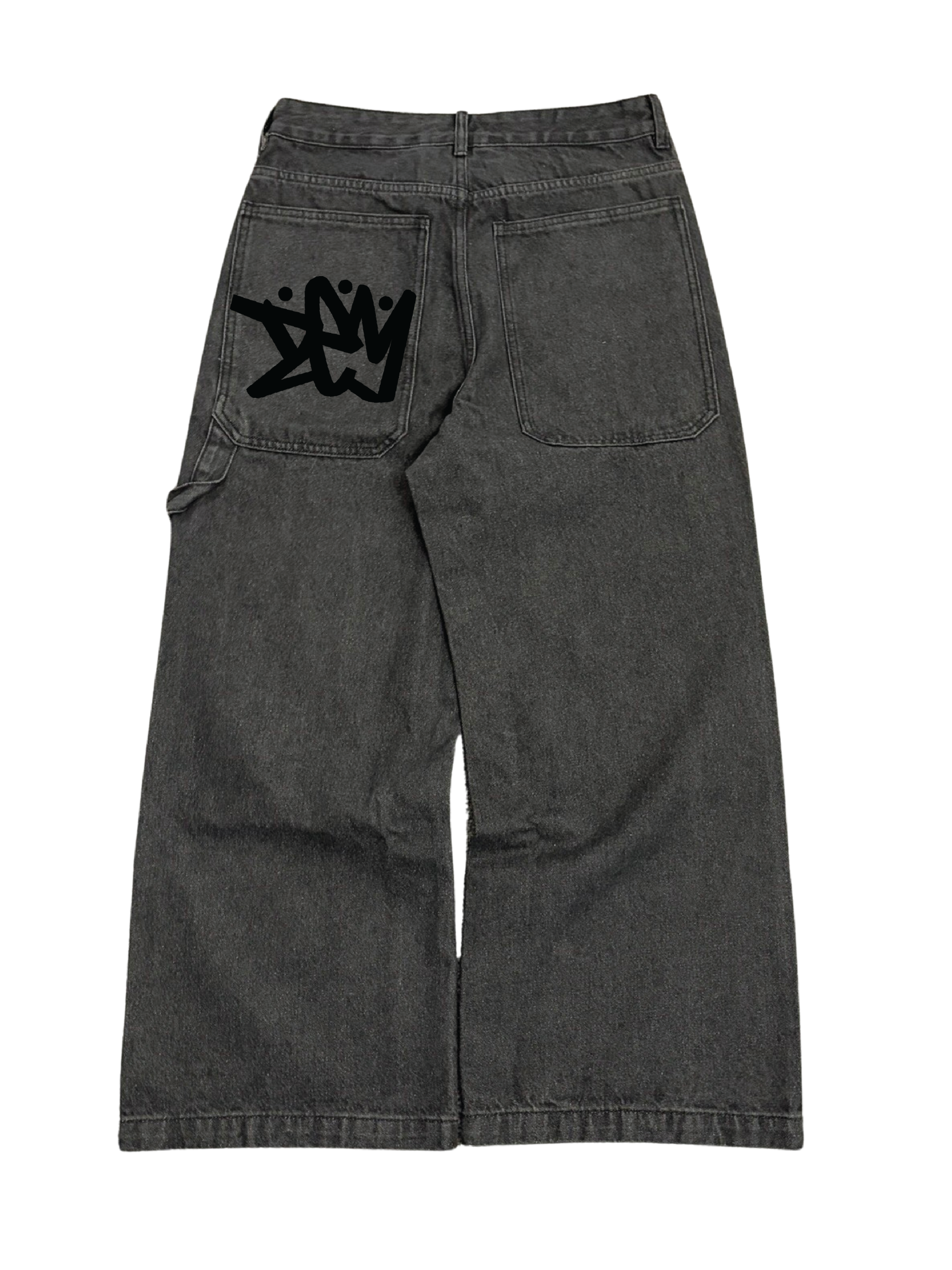 PRE-ORDER | BAGGY DARK GREY JEANS