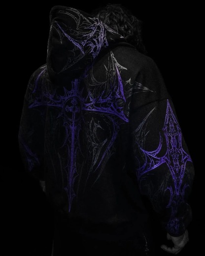 Celestial Blade Oversized Zip-up hoodie