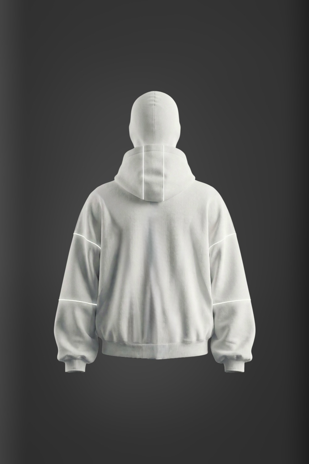 Zip-up hoodie “Molnia” – White