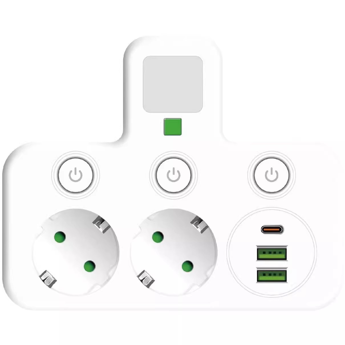 Többfunkciós, függetlenül vezérelhető többportos elosztó