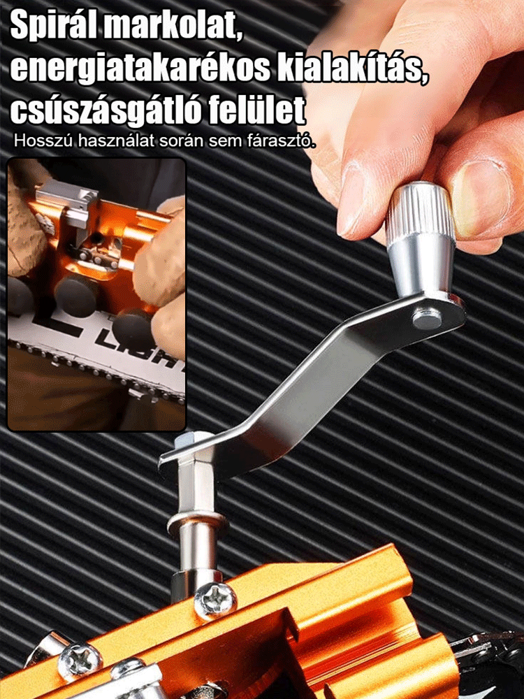 Kézi láncélező láncfűrész láncélező láncélező szerszám.