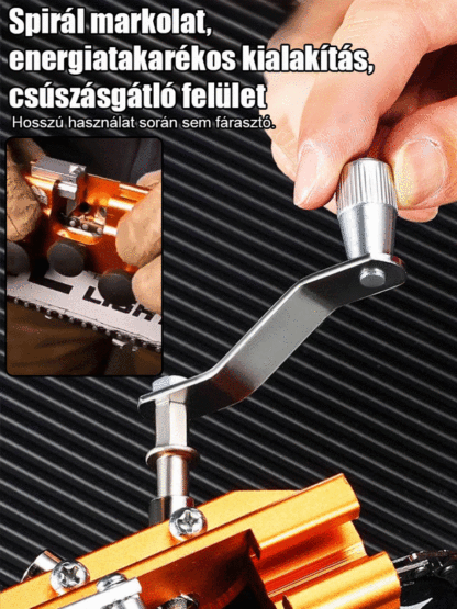 Kézi láncélező láncfűrész láncélező láncélező szerszám.