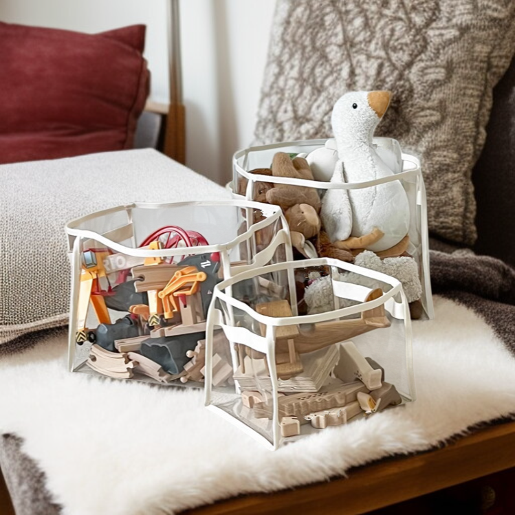 Átlátszó tárolókosár