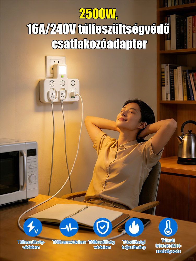 Többfunkciós, függetlenül vezérelhető többportos elosztó