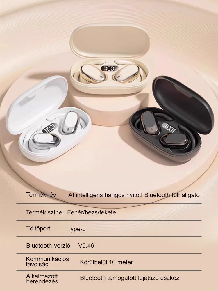 2025 Berlini Hang Vezeték nélküli Fülre Akasztható Bluetooth Fülhallgató