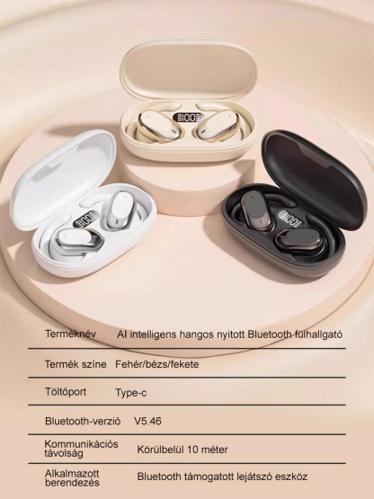 2025 Berlini Hang Vezeték nélküli Fülre Akasztható Bluetooth Fülhallgató