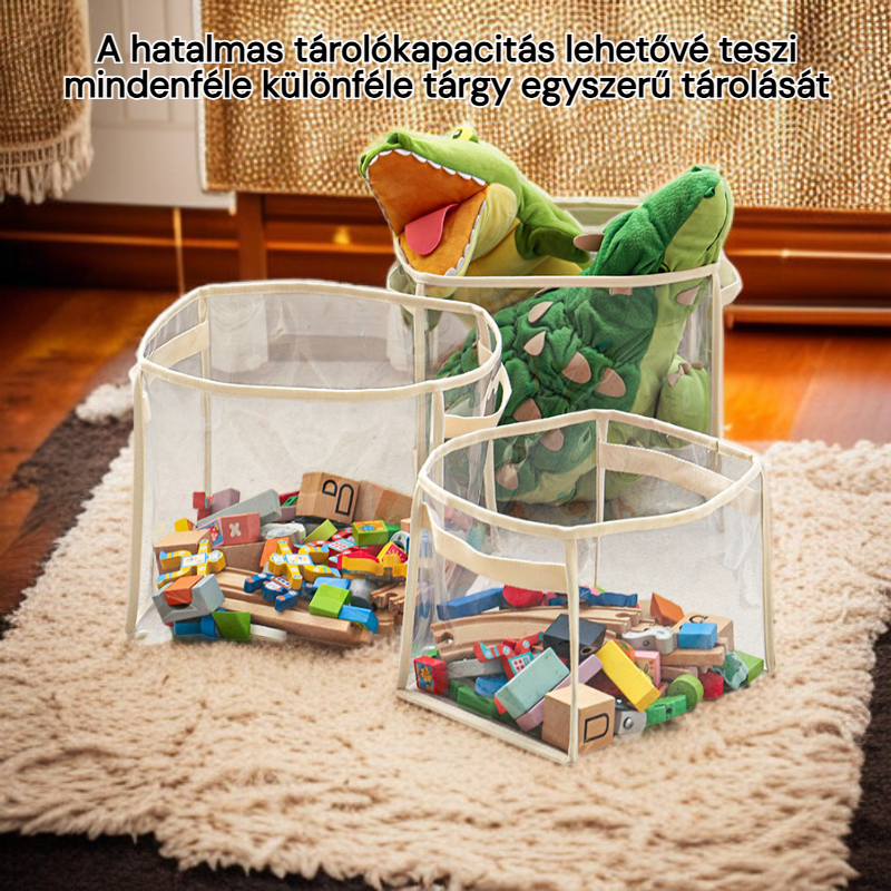 Átlátszó tárolókosár