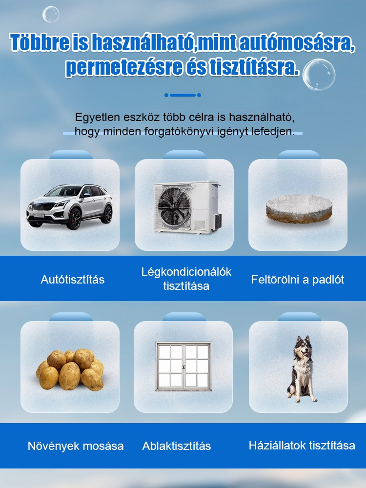 Német gyártmányú vezeték nélküli lítiumos nagy nyomású vízipuska