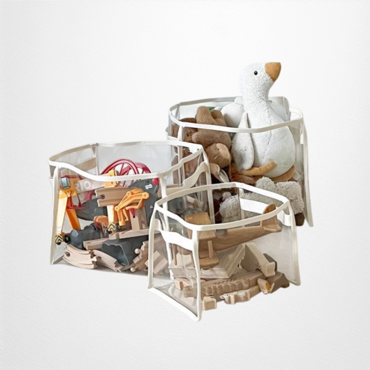 Átlátszó tárolókosár