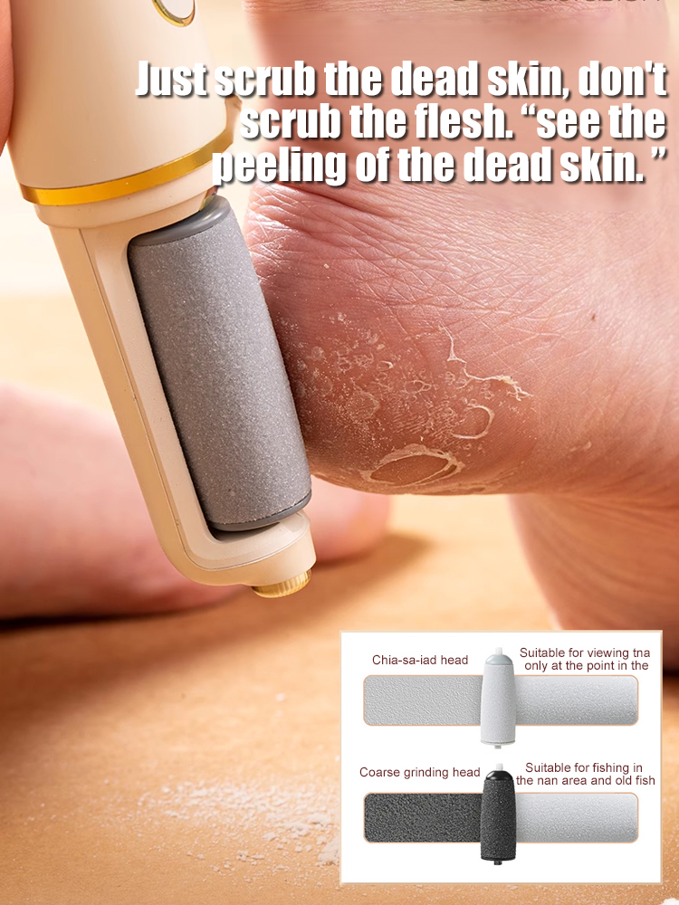 Electric foot scrubber✔️ Removes dead skin and calluses✔️ Leaves your feet soft and smooth✔️ Easy to use, immediate results✔️ Extra rolling heads for gentle and deep exfoliation