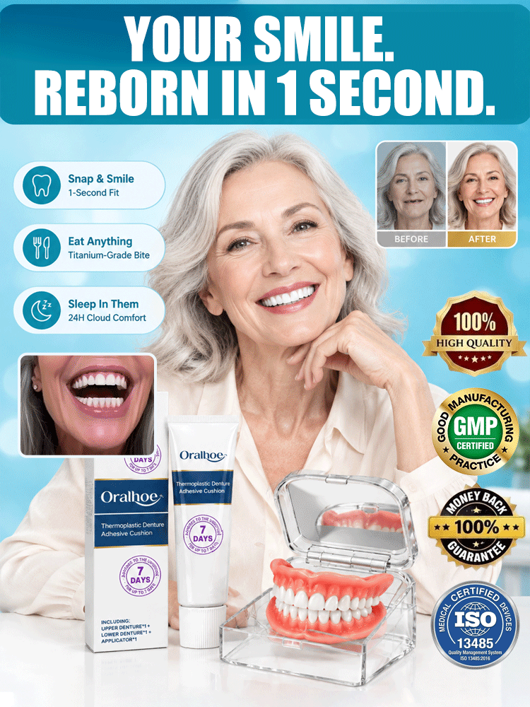 Cosmetic Denture Set🔥Complete custom denture and silicone adhesive set. Get 50% off your purchase today.