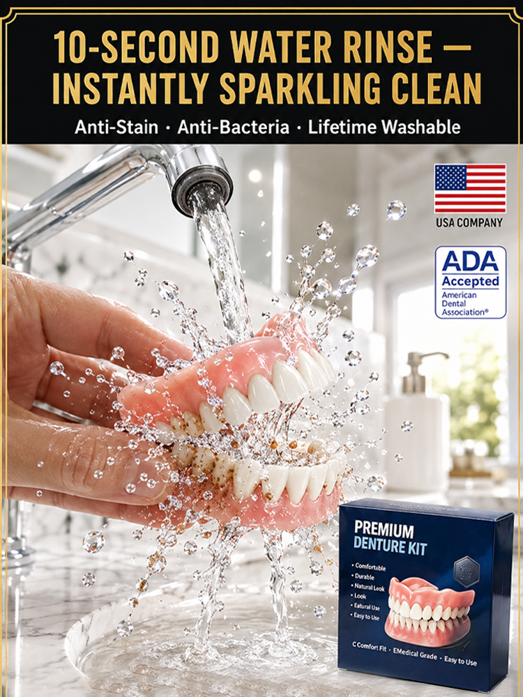 ADA-certified complete dentures (USA)🦷 No dentist or adhesive needed, achieve a perfect smile in minutes! Buy now and enjoy 50% off! ✨