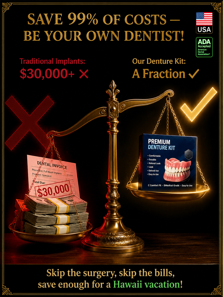 ADA-certified complete dentures (USA)🦷 No dentist or adhesive needed, achieve a perfect smile in minutes! Buy now and enjoy 50% off! ✨