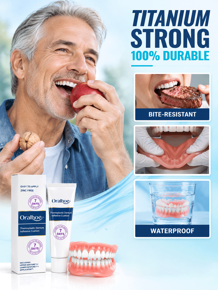Cosmetic Denture Set🔥Complete custom denture and silicone adhesive set. Get 50% off your purchase today.