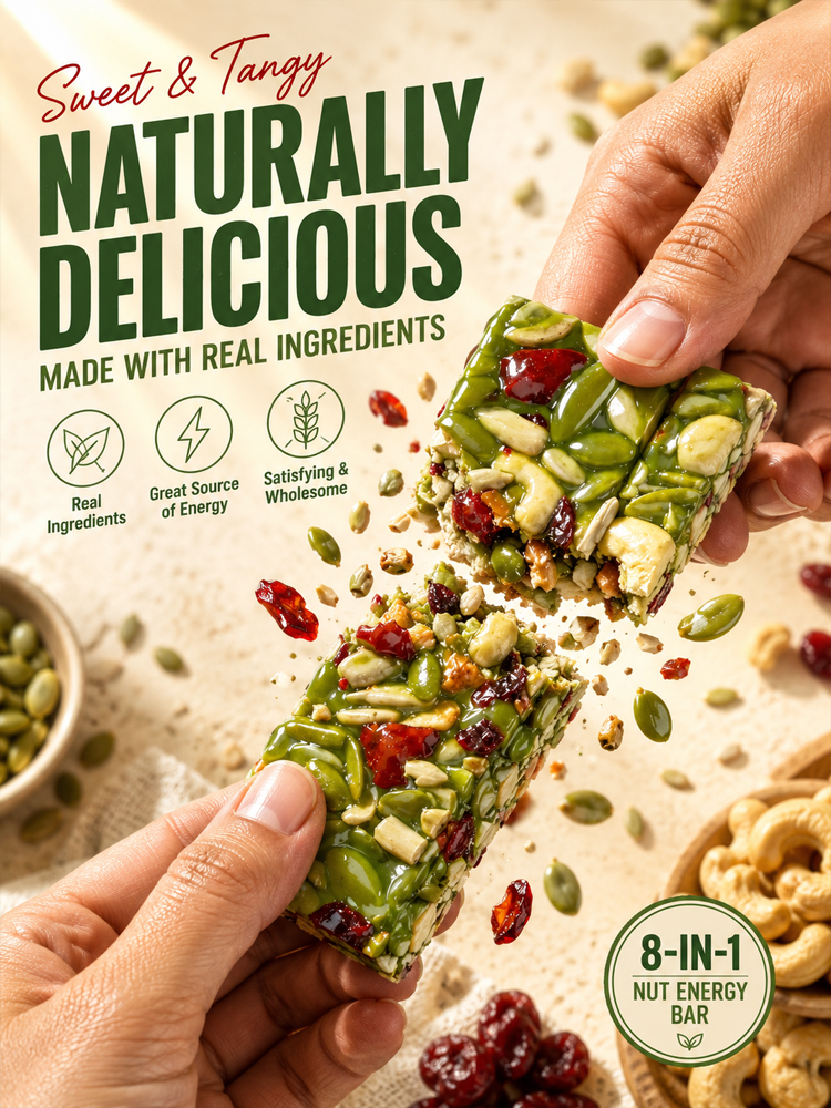 8-in-1 Mixed Nut Energy Bar🤯 It’s not just an ordinary snack; it’s daily nourishment packed with 9 premium nuts and dried fruits.