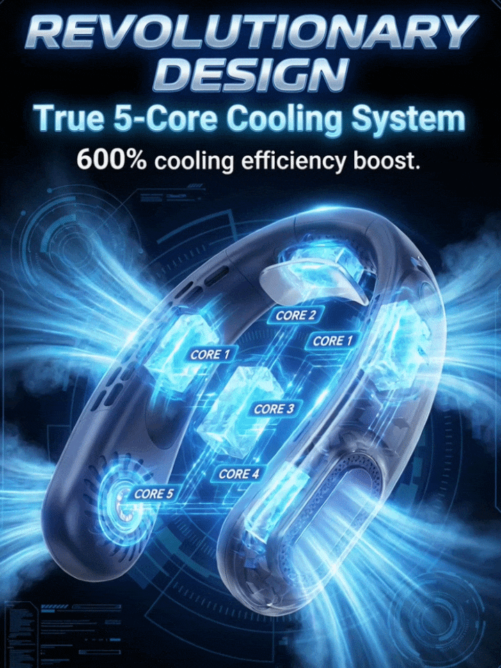 [Wearable Air Conditioner] Cooling Neck Fan — Ultra-Light & Silent#viralproducts #coolinghack #summergadgets #tiktokmademebuyit #coolgadgets #travelessential