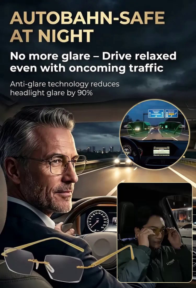 Night vision photochromic zoom ultralight reading glasses