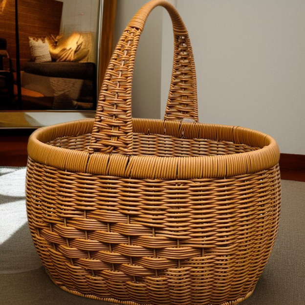 Woven Rattan-Style Fruit Basket