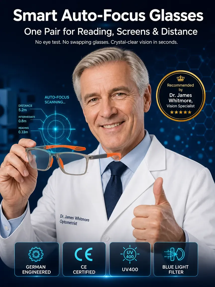 Sports-style 2-in-1 UV-protective photochromic reading glasses