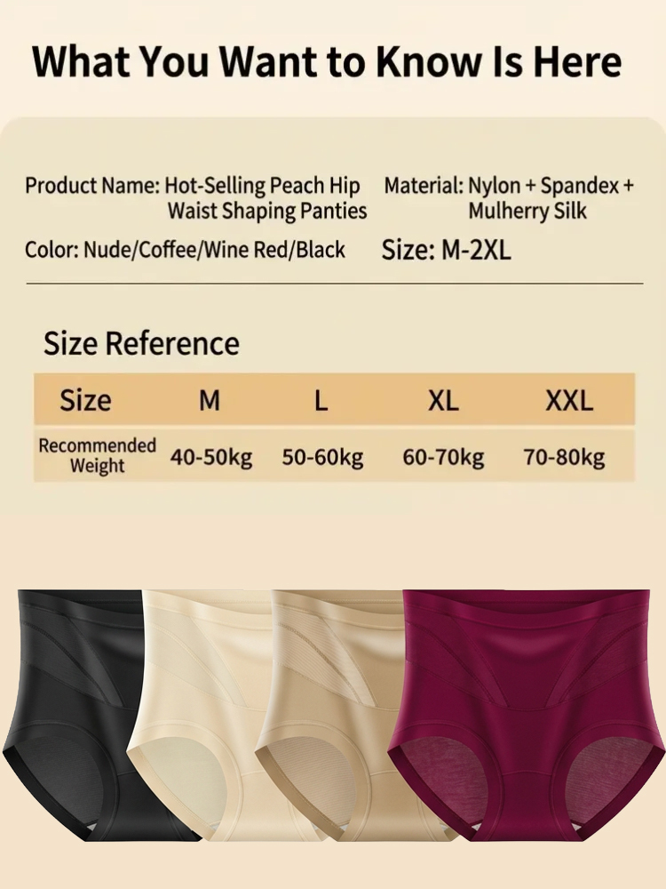 Hot Peach Hip High-Waist Shaping Panties