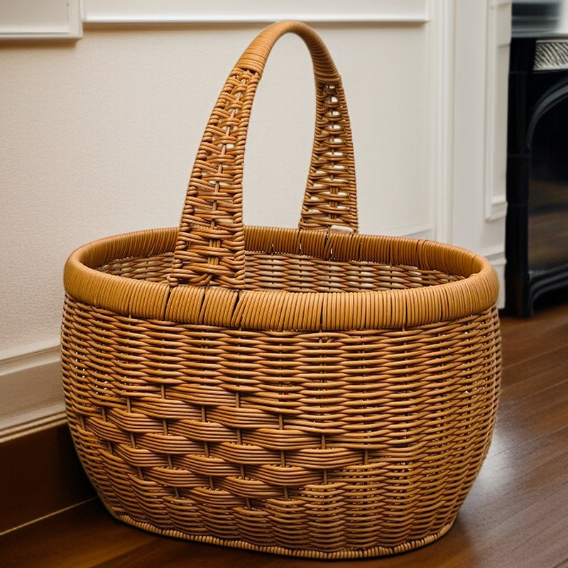  Woven Rattan-Style Fruit Basket