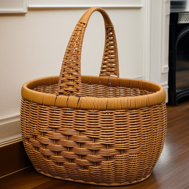  Woven Rattan-Style Fruit Basket