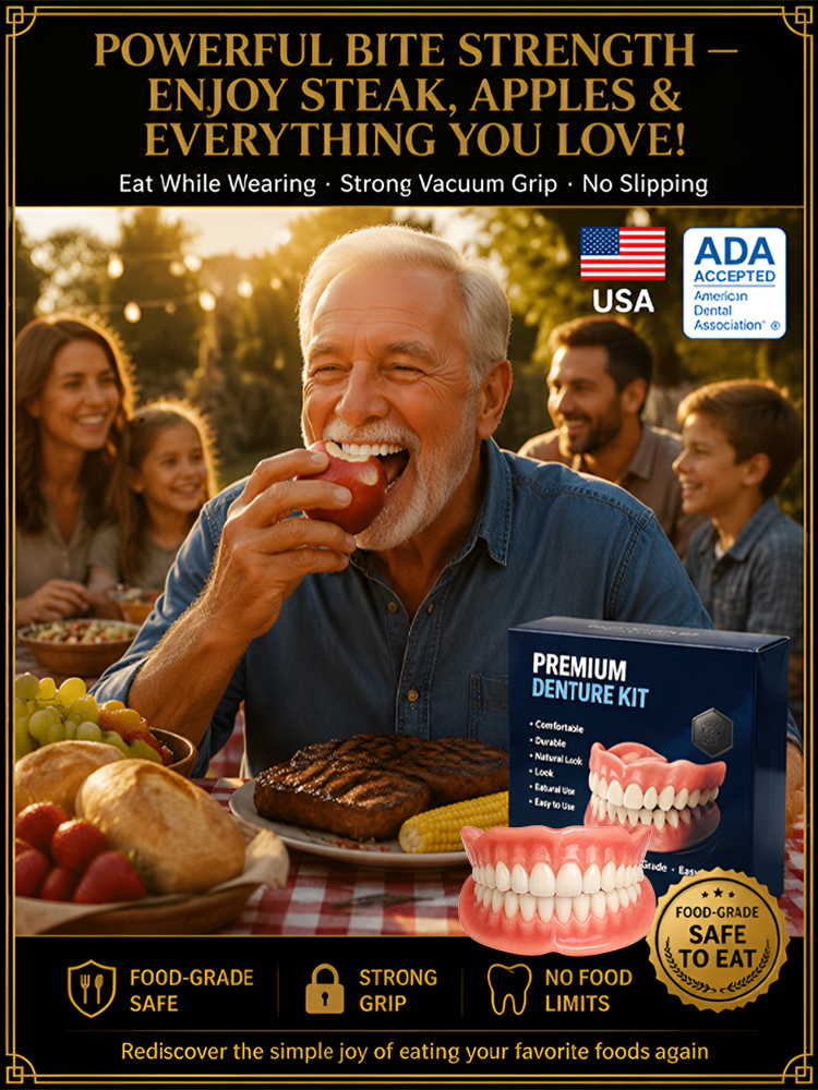 ADA-certified complete dentures (USA)🦷 No dentist or adhesive needed, achieve a perfect smile in minutes! Buy now and enjoy 50% off! ✨